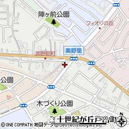 千葉県松戸市二十世紀が丘美野里町238周辺の地図