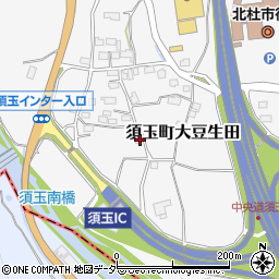 山梨県北杜市須玉町大豆生田1264周辺の地図