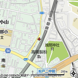 千葉県松戸市小山97-12周辺の地図