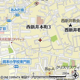 東京都足立区西新井本町3丁目周辺の地図