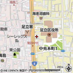東京都足立区中央本町1丁目16周辺の地図