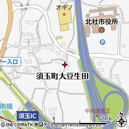 山梨県北杜市須玉町大豆生田1232周辺の地図