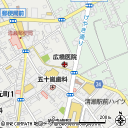 廣橋小児科、内科医院周辺の地図