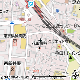 東京都足立区西新井栄町1丁目13-24周辺の地図