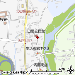 山梨県北杜市須玉町大豆生田543-1周辺の地図