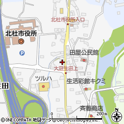 山梨県北杜市須玉町大豆生田499周辺の地図