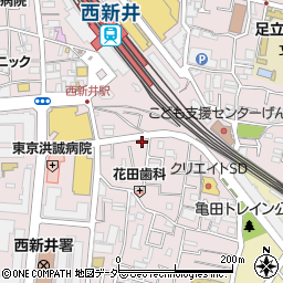 東京都足立区西新井栄町1丁目13-22周辺の地図