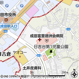 千葉県富里市日吉台1丁目1周辺の地図