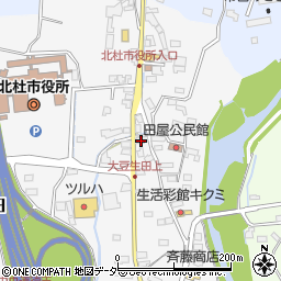 山梨県北杜市須玉町大豆生田499-1周辺の地図