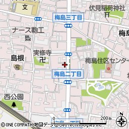 梅島整体院周辺の地図