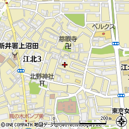 東京都足立区江北3丁目周辺の地図