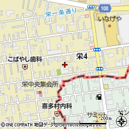 埼玉県新座市栄4丁目周辺の地図
