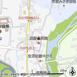 山梨県北杜市須玉町大豆生田555周辺の地図