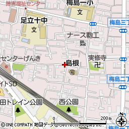 東京都足立区梅島3丁目周辺の地図