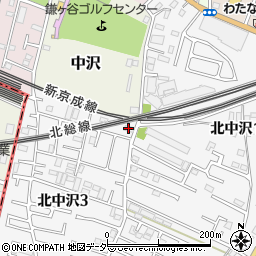 サンビレッジ北中沢伍番館周辺の地図