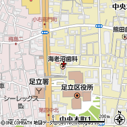 東京都足立区中央本町1丁目19周辺の地図