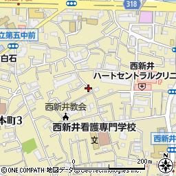 東京都足立区西新井本町1丁目周辺の地図