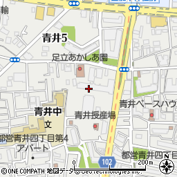 東京都足立区青井4丁目周辺の地図