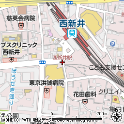 西新井駅西口周辺の地図