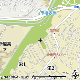 埼玉県新座市栄1丁目周辺の地図