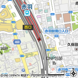 北区　赤羽駅南口第二自転車駐車場周辺の地図