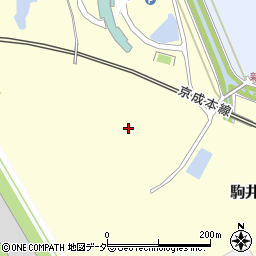 千葉県成田市駒井野周辺の地図