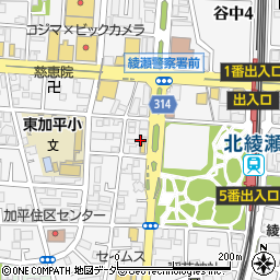 横浜ラーメン武蔵家 綾瀬店周辺の地図