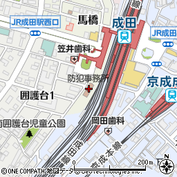 成田市成田駅西口自転車駐車場周辺の地図