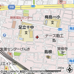 ユートピア西新井周辺の地図