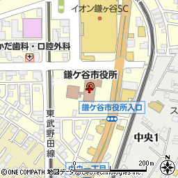 鎌ケ谷市役所周辺の地図