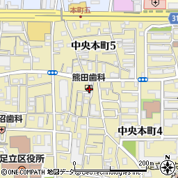 熊田歯科医院周辺の地図