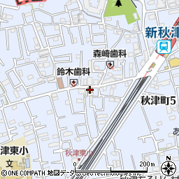 セブンイレブン東村山秋津町５丁目店周辺の地図