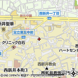西新井病院富士寮周辺の地図