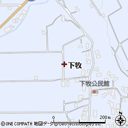 長野県伊那市西春近下牧周辺の地図