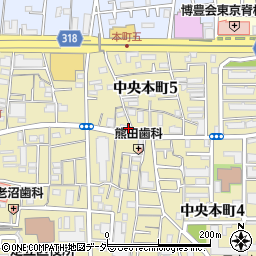 ローソン足立中央本町五丁目店周辺の地図