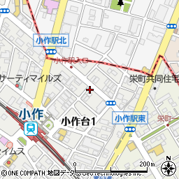 タイムズ小作駅前第３駐車場周辺の地図