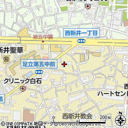 東京都足立区西新井本町1丁目18周辺の地図