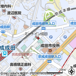成田市役所周辺の地図