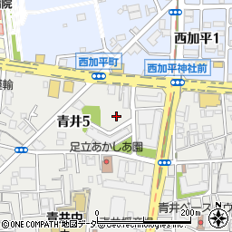 東京都足立区青井5丁目周辺の地図