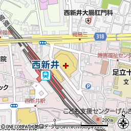 ノジマイオン西新井店周辺の地図
