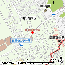 中清戸郵便局周辺の地図