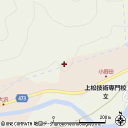長野県上松町（木曽郡）小田野周辺の地図