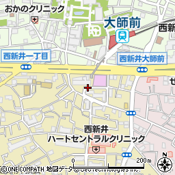 東京都足立区西新井本町1丁目16周辺の地図