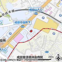 成田市役所　成田市教育センター周辺の地図