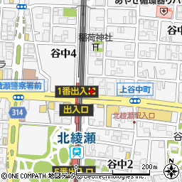 みずほ銀行北綾瀬駅前 ＡＴＭ周辺の地図