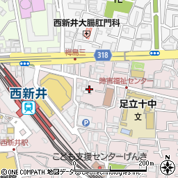 株式会社岩建ホームリニュ　西新井支店周辺の地図