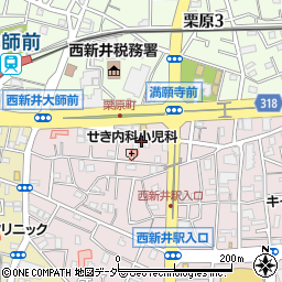 東京新聞　大師前販売所周辺の地図