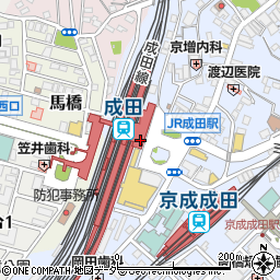 京葉銀行ＪＲ成田駅 ＡＴＭ周辺の地図