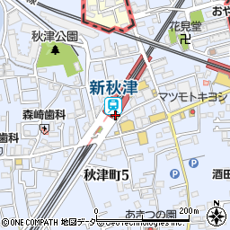 鮨・酒・肴 杉玉 新秋津周辺の地図