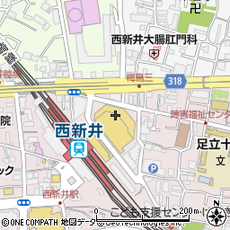ミスタークラフトマン西新井サティ店周辺の地図